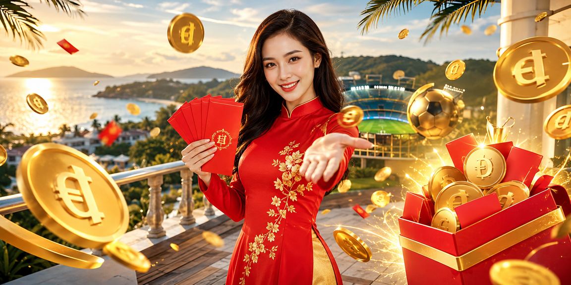 Phong bì đỏ may mắn và trang phục áo dài trong lễ hội Việt Nam